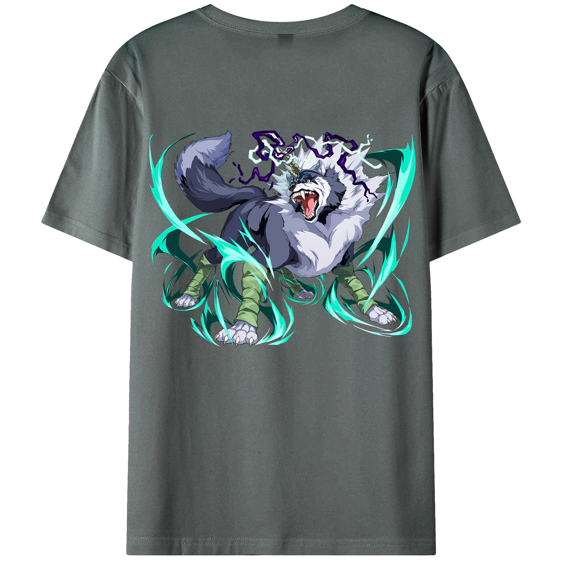 （画像用） 転スラ Regarding Reincarnated to Slime 綿100％ メンズ半袖Tシャツ（バックプリント） 通気性